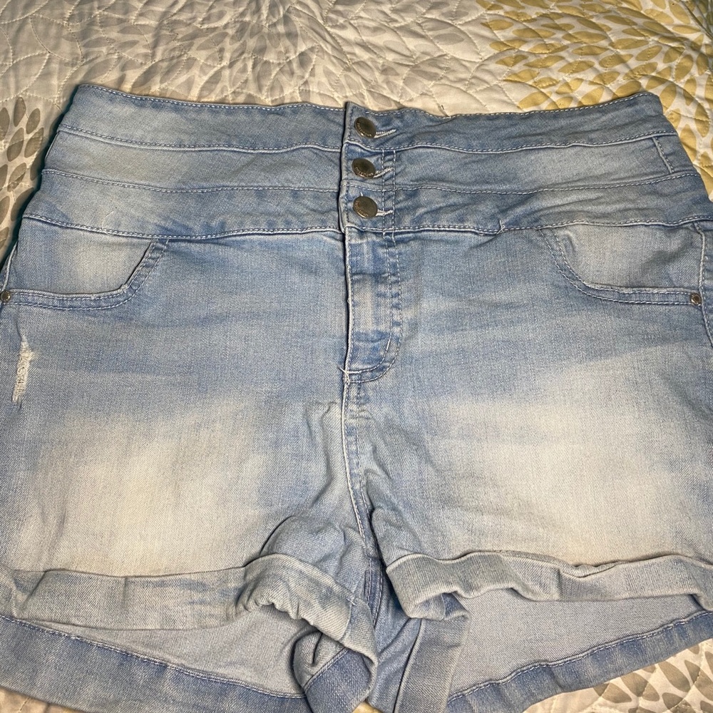 High Waist Jean Shorts